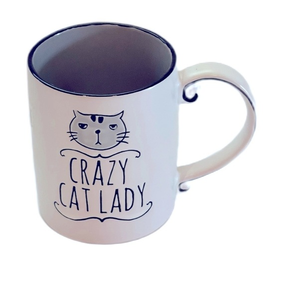 Mug Crazy Cat Lady Coffee/Tea Mug Cat Face - Picture 1 of 8